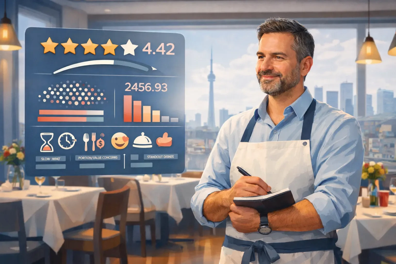 Toronto Restaurants Google Maps Benchmark vs Ontario and CA