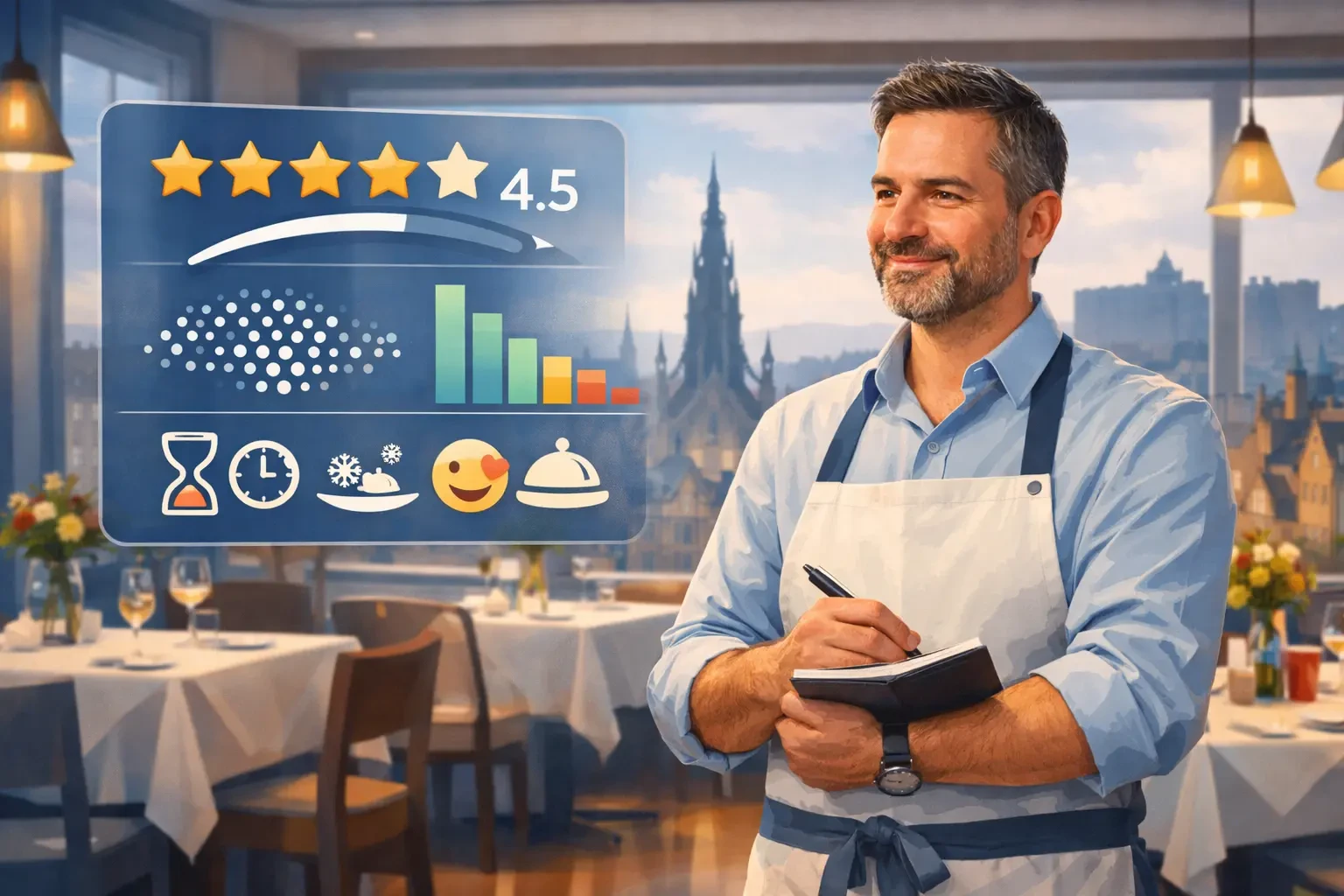 Edinburgh Restaurants TripAdvisor Benchmark vs Scotland and GB